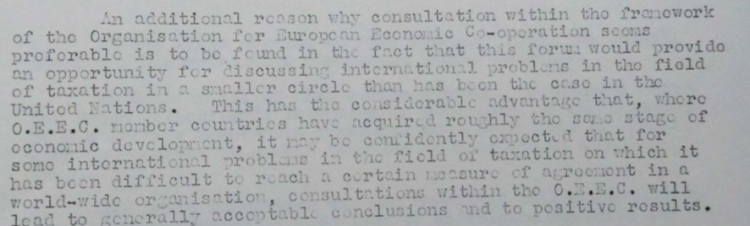 Extract from Dutch memo to the OEEC, 11 July 1955